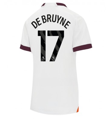 Lacne Ženy Futbalové dres Manchester City Kevin De Bruyne #17 2023-24 Krátky Rukáv - Preč